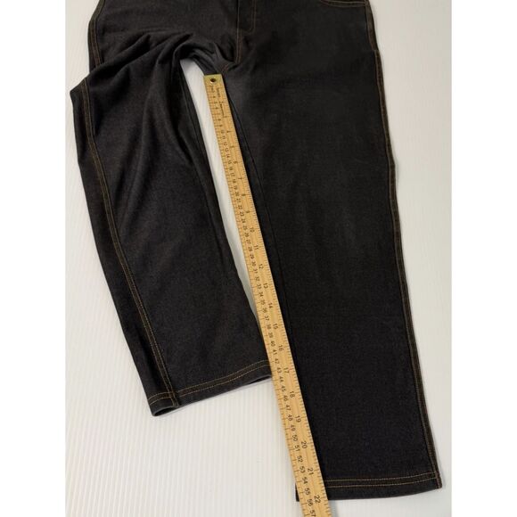 Yelete Women's Stretchy Pull On Skinny Cropped Jeggings Black - XL  (Fit 30x22) - Picture 7 of 9